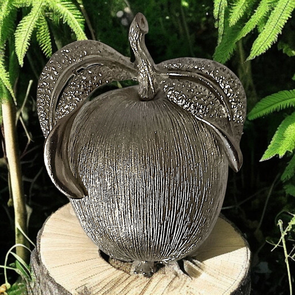 Sarah Coventry Apple Brooch‎ Pin Silver Tone Adams Delight Vintage MCM Kitschy